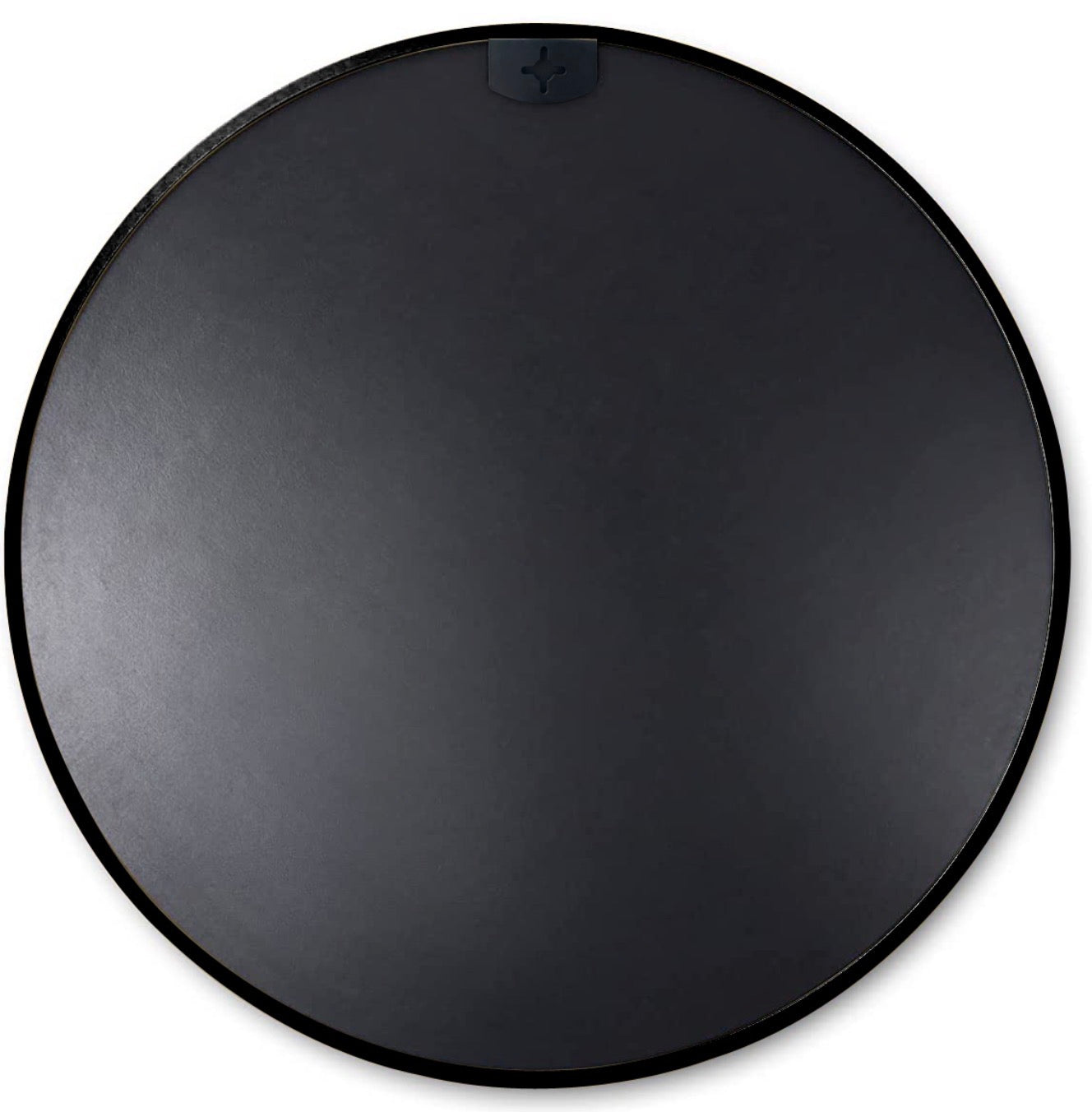 Black 24 Inch Metal Round Bathroom Mirror