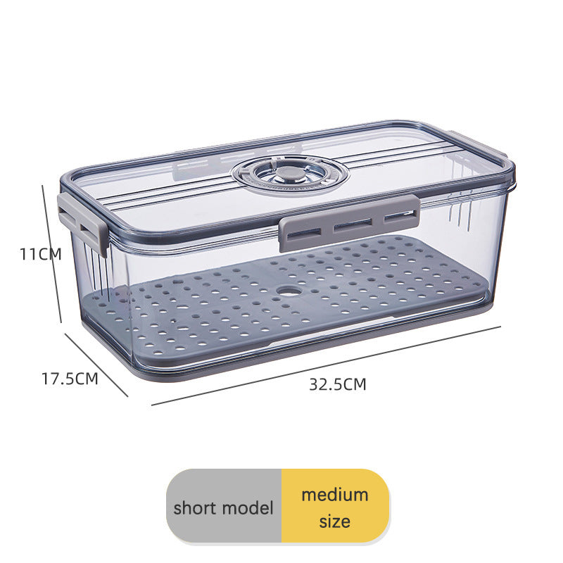 Refrigerator Storage Box Plastic Kitchen Sorting Timing Frozen Food Grade Pet Sealed Large Capacity Transparent Preservation