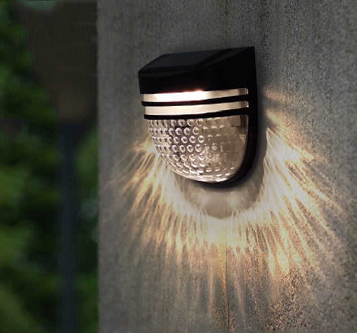 Solar Light 4 LED Patch Warm Light Outdoor Garden Wall Light High-Brightness Garden Landscape Light Fence Light