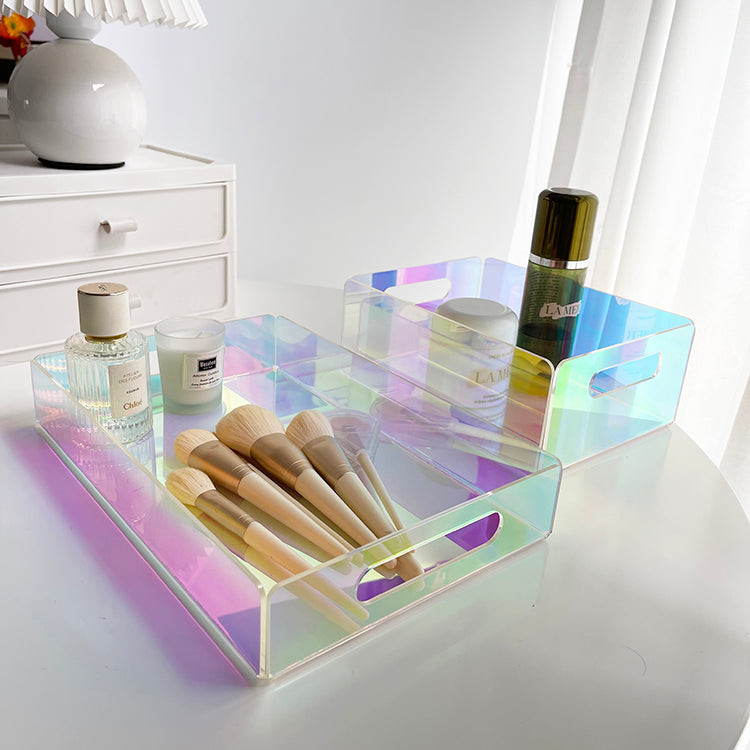 Desk office desktop organizer Tray Clear Cosmetic Storage Collection Container Acrylic Makeup storage drawers