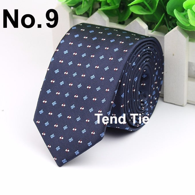 Men's Business Professional Polyester Tie 6CM British Tie