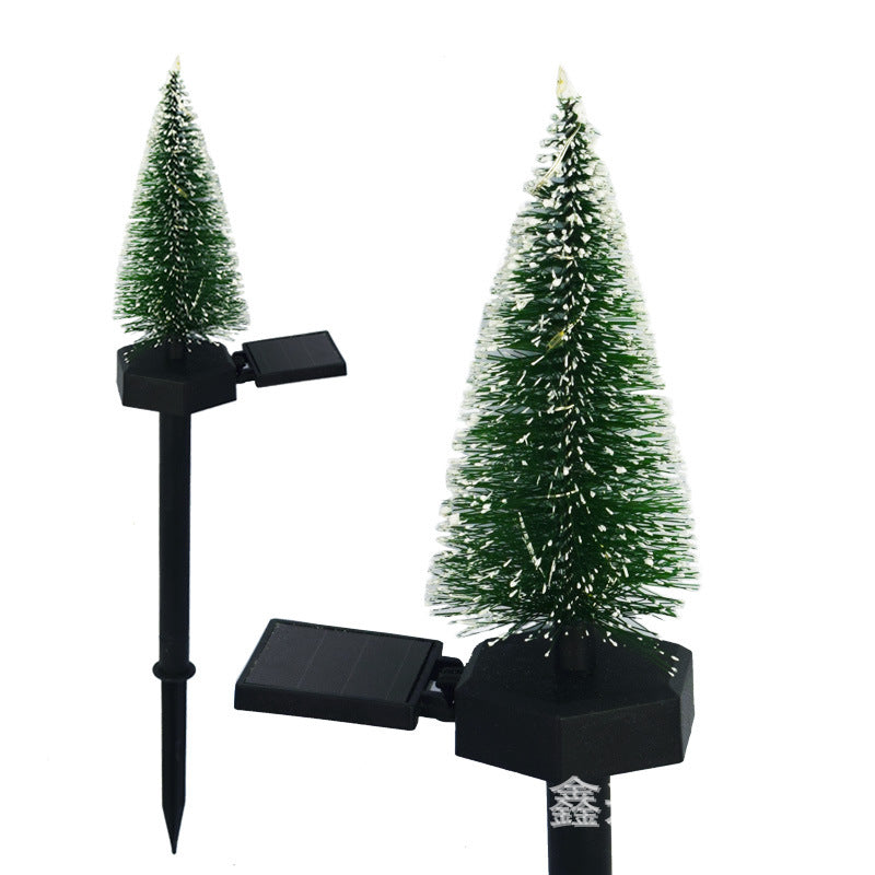 Solar Christmas Decoration Christmas Tree Is Inserted In The Holiday Garden Lawn LED Landscape Lighting