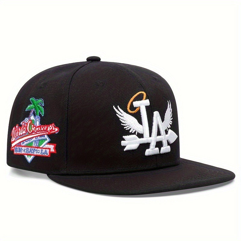 Hip hop hat flat top baseball hat men's flat hat coconut tree flat edge hat