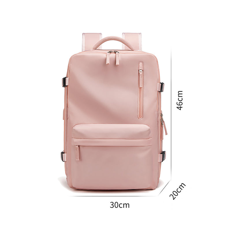 Waterproof 18 Inch Laptop Backpacks School Bags with usb Dily Life Vintage Unisex Leather Student Backpack for Men