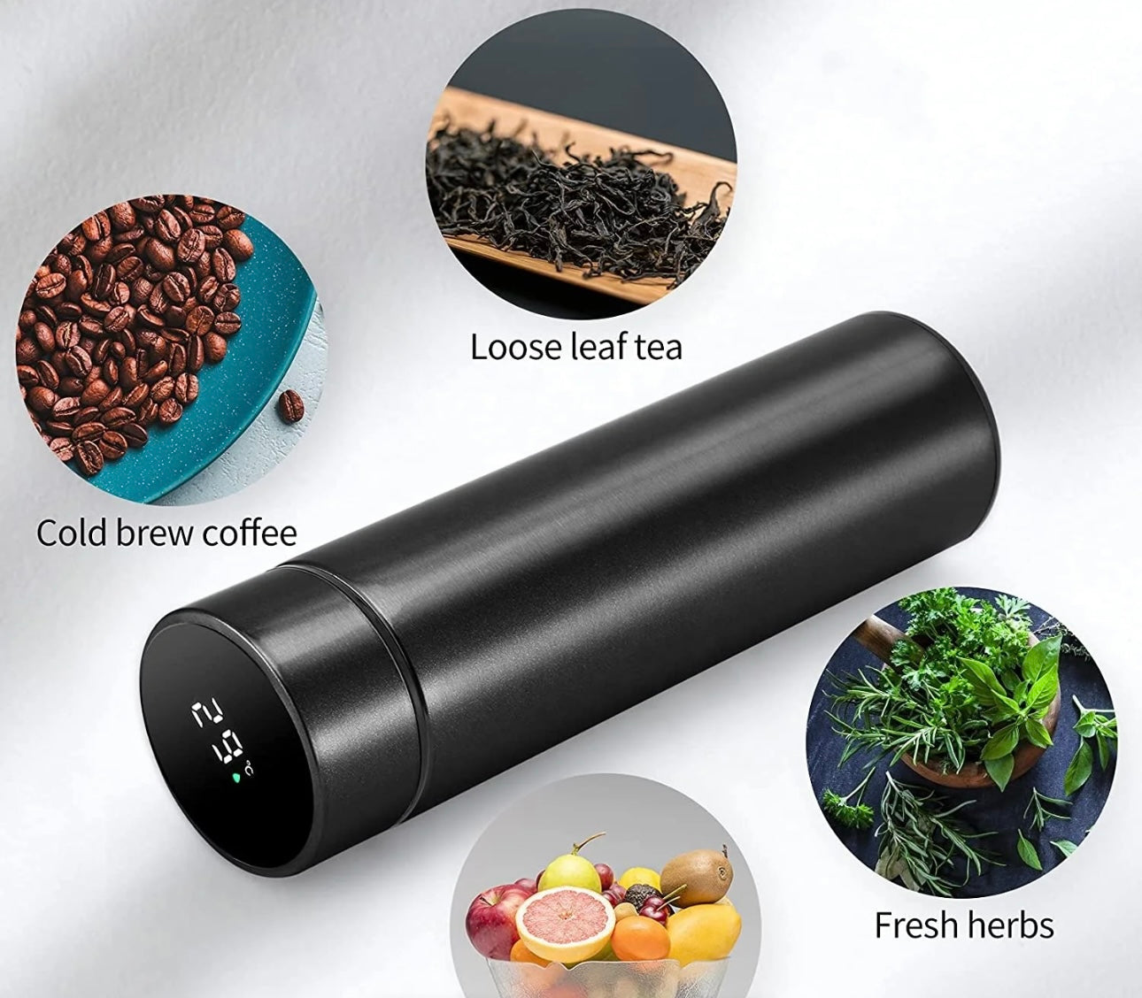 500ml Smart Thermal Flask with LED Display Temperature