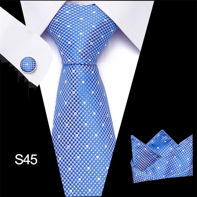 Men's tie three piece set cashew flower series fashion tie