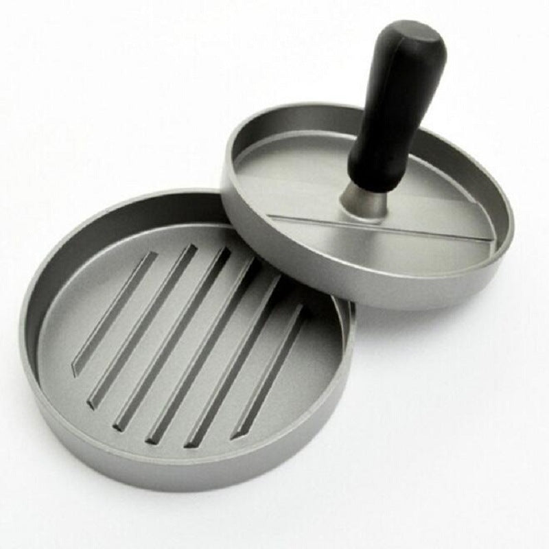 Kitchenware Plastic Handle Burger Press Food Grade Aluminum Alloy Burger Press Manual Non-Stick Coated Meatloaf Press