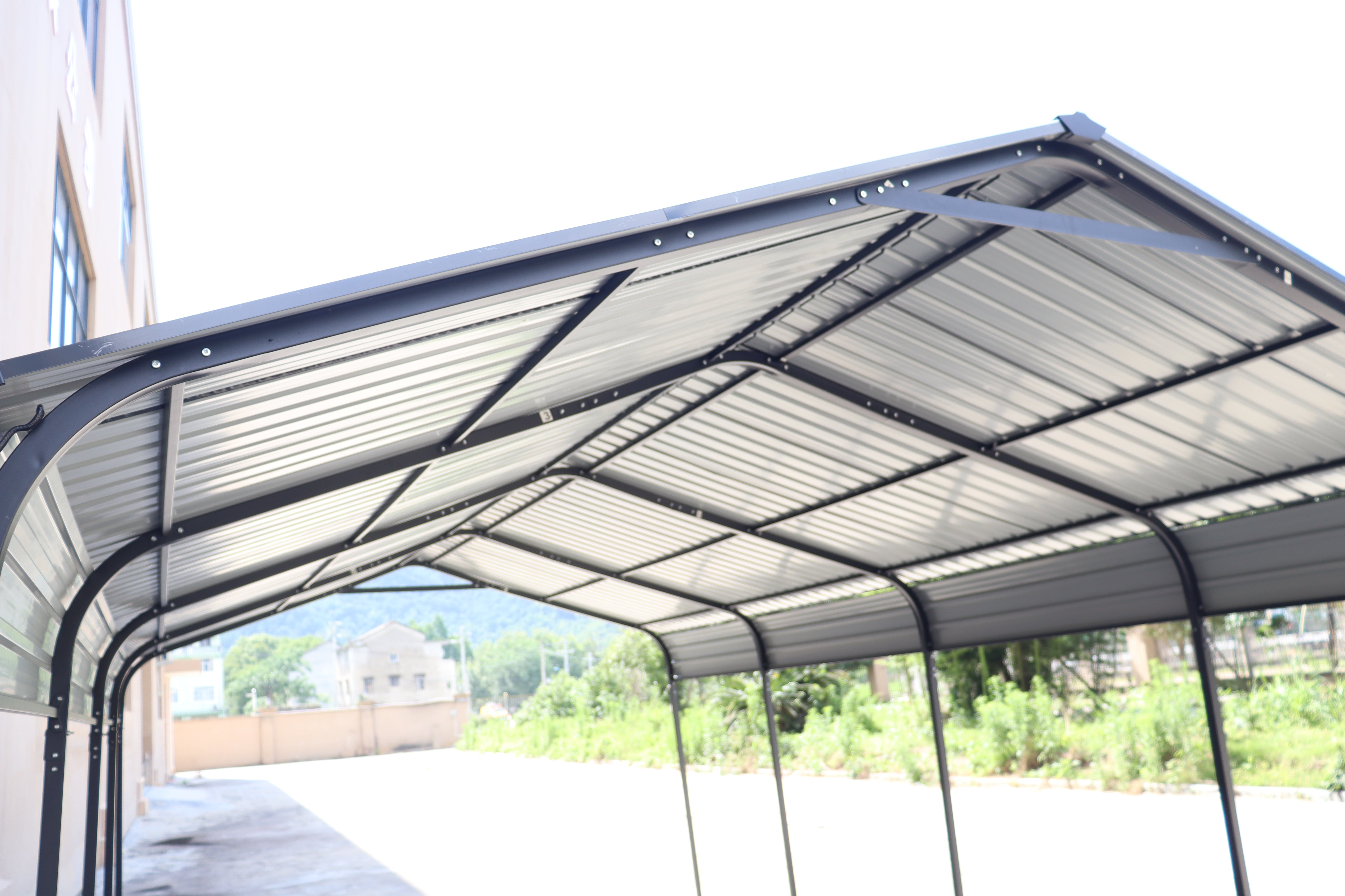 Metal Carport 12 ×20 FT Heavy Duty with Galvanized Steel Roof Metal Garage Canopy