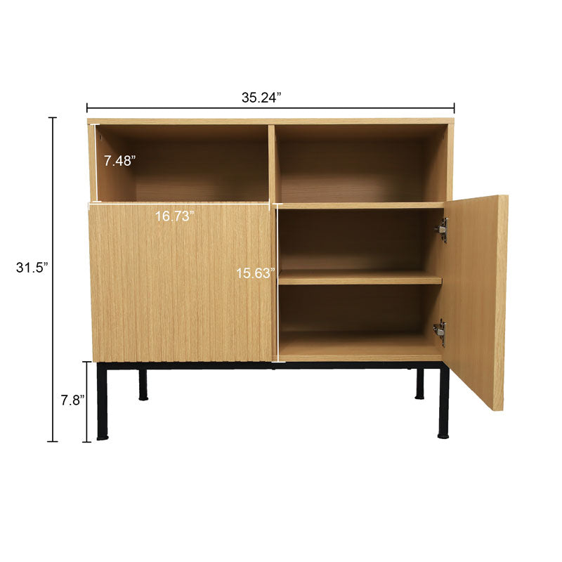 Coffee Bar Cabinet Corner Storage Cabinet  Modern Buffet Sideboard Entertainment Center Storage Cabinet with Doors and Shelves