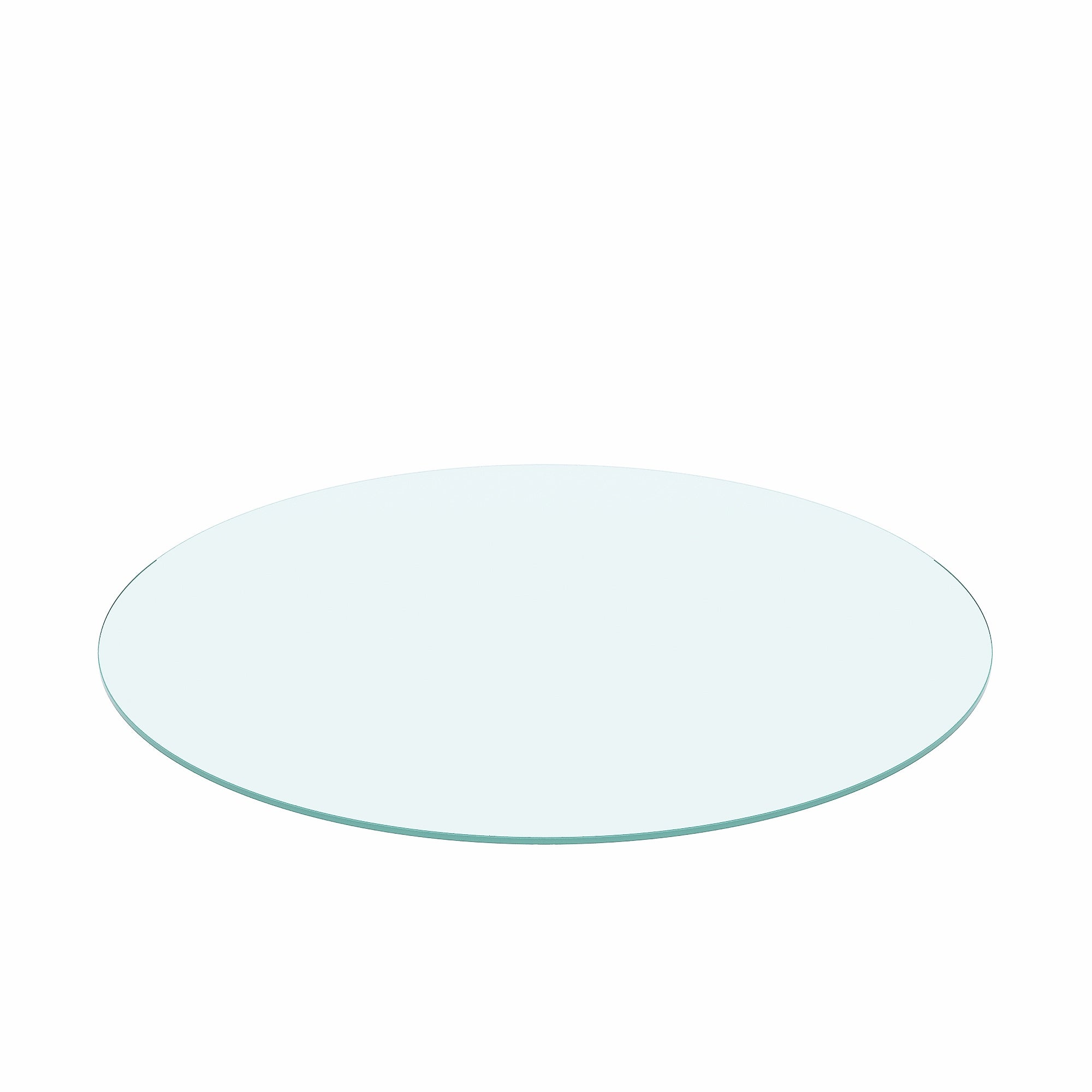 36" Inch Round Tempered Glass Table Top Clear Glass 1/4" Inch Thick Flat Polished Edge