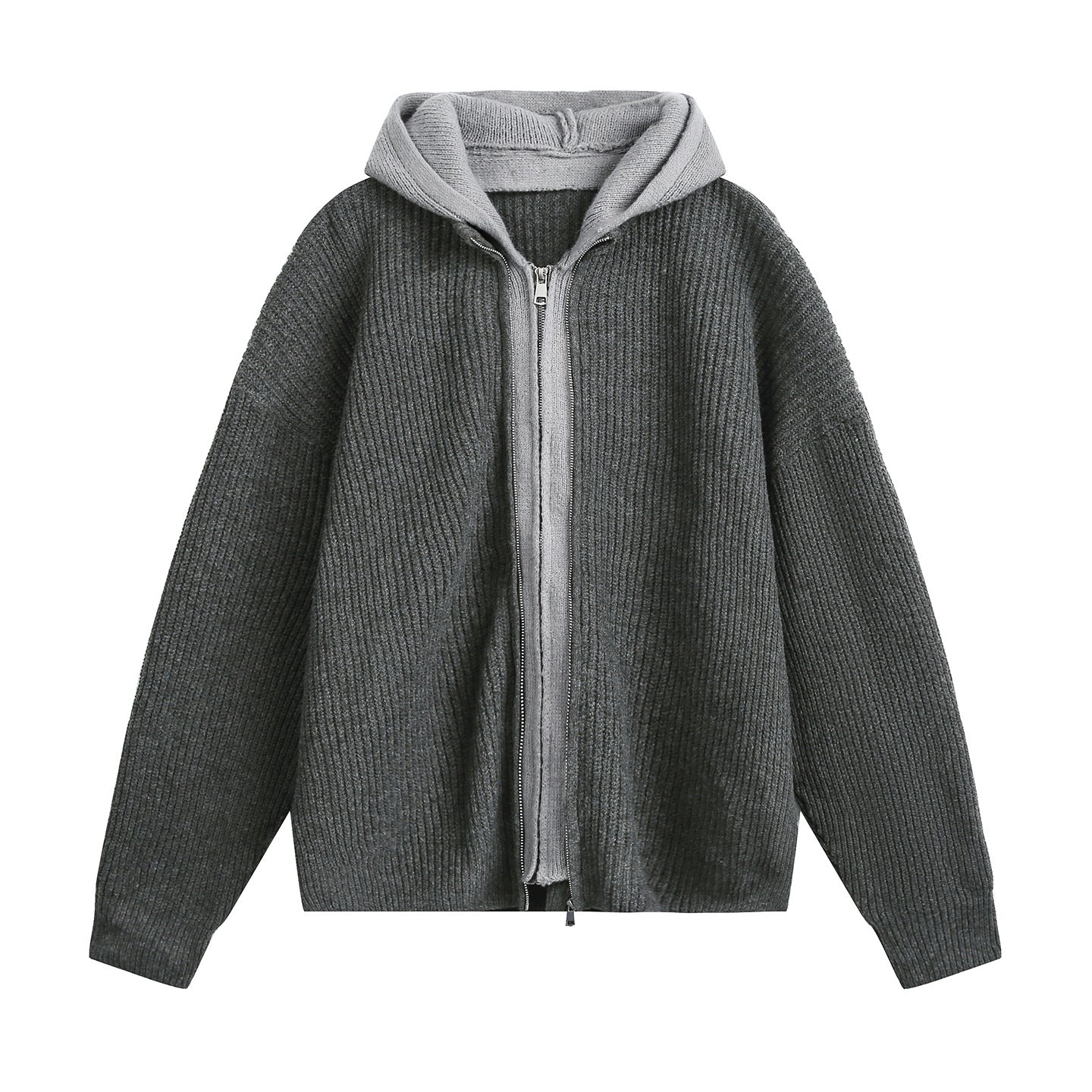 Hooded long sleeved sweater