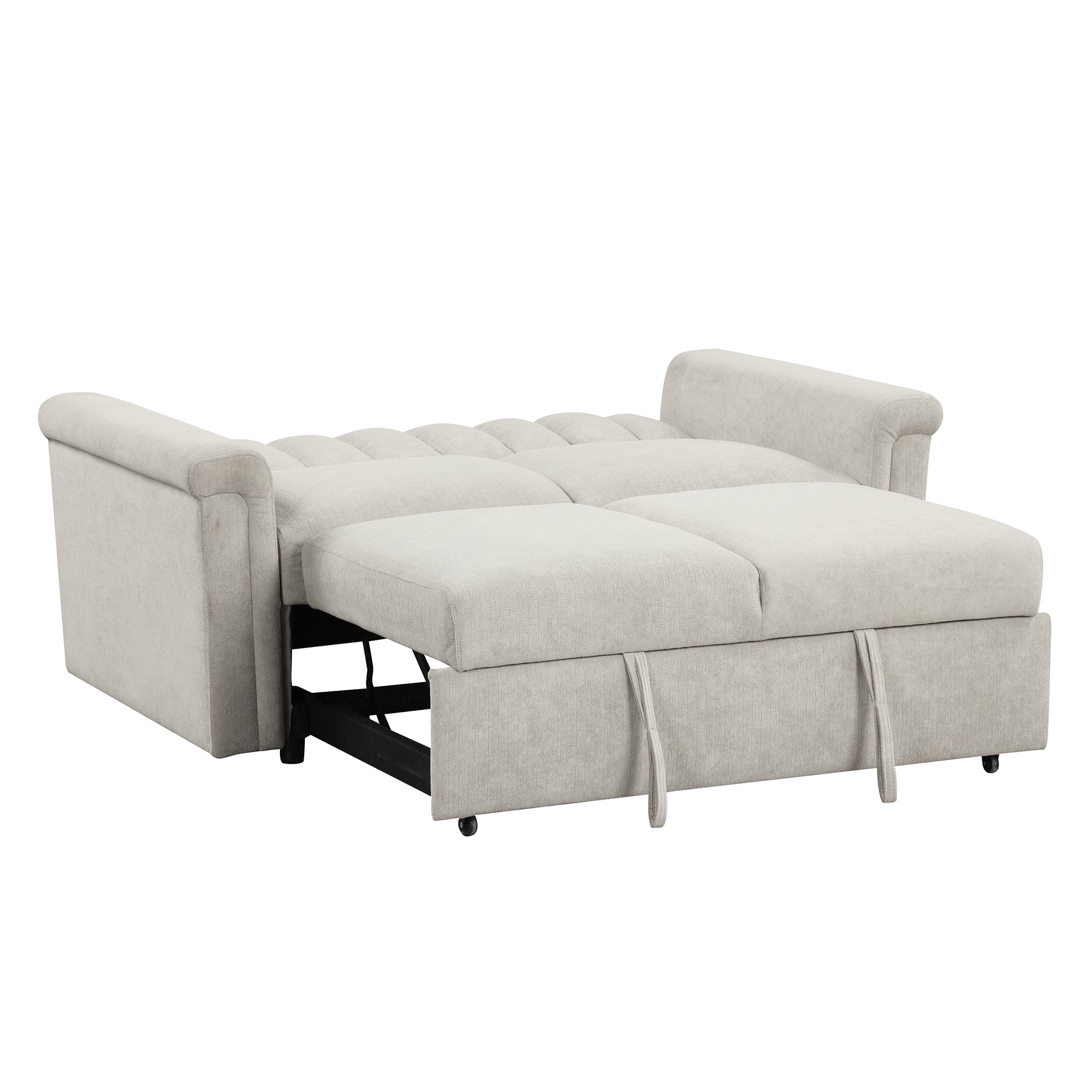 U_STYLE Convertible Soft Cushion Sofa Pull Bed ,for Two People to Sit On