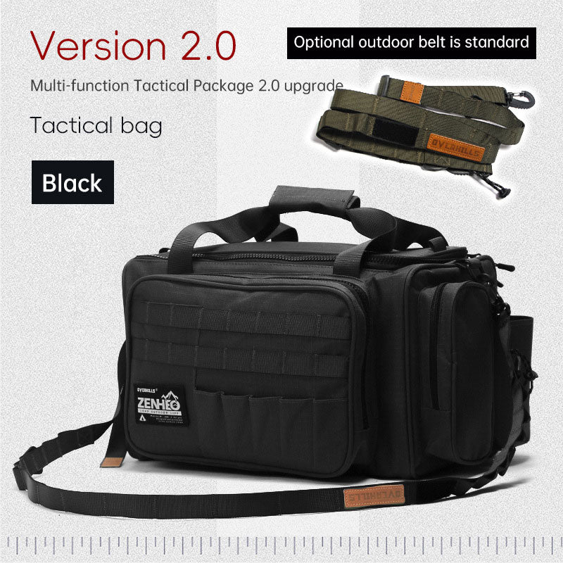 Outdoor camping picnic bag outdoor tableware storage tactical compartment sundries portable shoulder bag