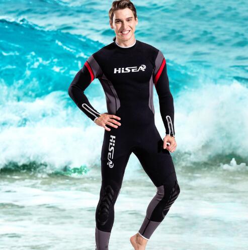 Men 1.5mm Neoprene Wetsuit Onepiece Jumpsuit Swimming Scuba Diving Surfing Snorkeling Fullbody SuitS Long Sleeve Wet Suit