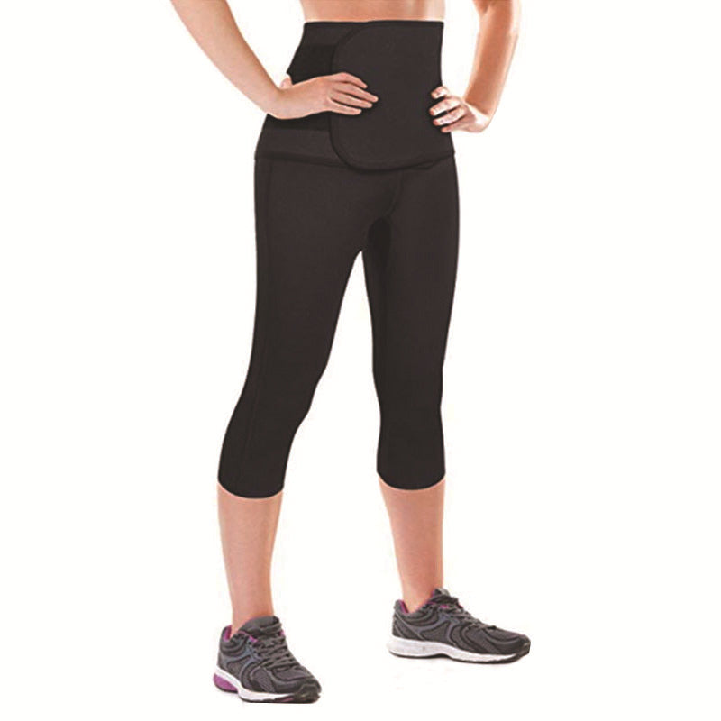 Waist Shaper Sweat Pants Strong Tummy Control Sport Fitness Waist Trainer Slimming Short Neoprene Sweat Shapewear Legs Slimmer