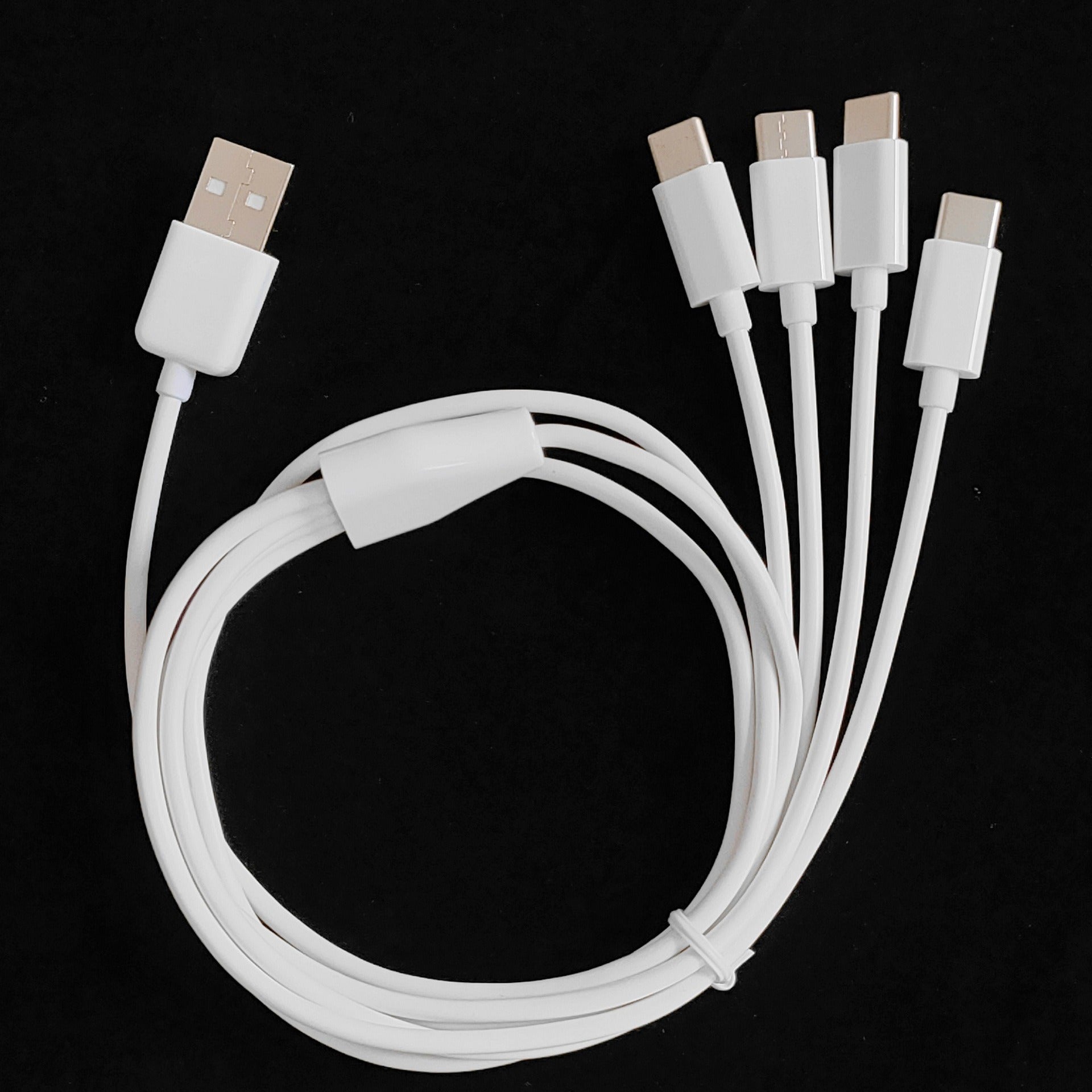 1 meter USB one to four TYPE C charging cables for charging 4 TYPE C phones, tablets, etc