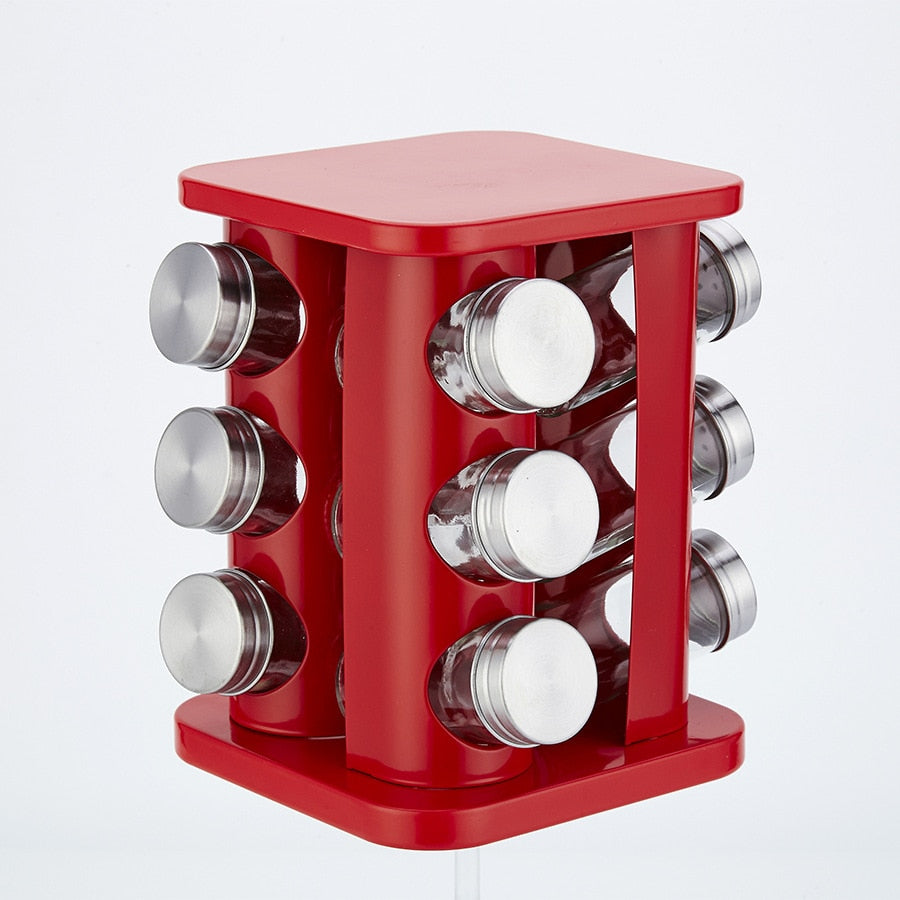 Rotating spice rack, 12 jars