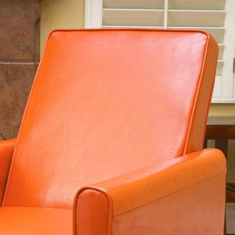 Recliner Push Back Chair for Elegant Home Décor Orange