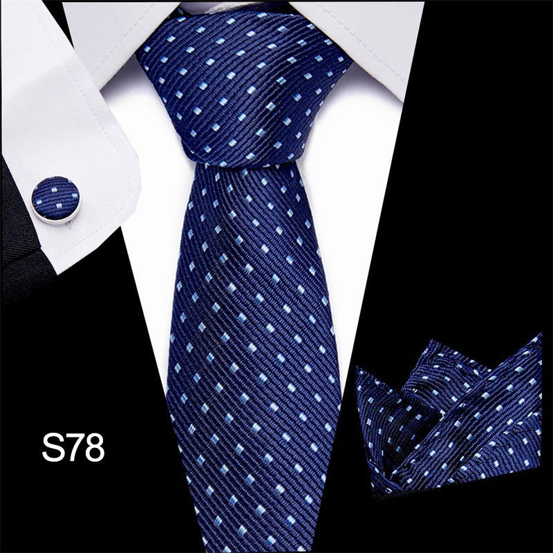 Men's tie three piece set cashew flower series fashion tie