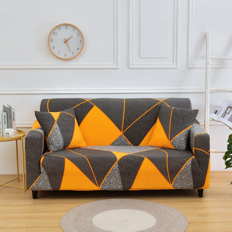 Four season sofa cover with full elastic sofa cover and fabric combination anti slip cover