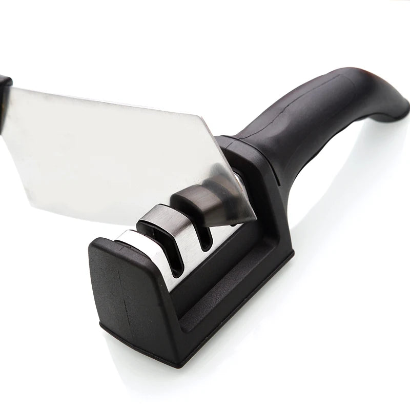 Aiguiseur de couteaux rapide, aiguiseur professionnel en 3 étapes, broyeur de couteaux, caoutchouc de silicone antidérapant 