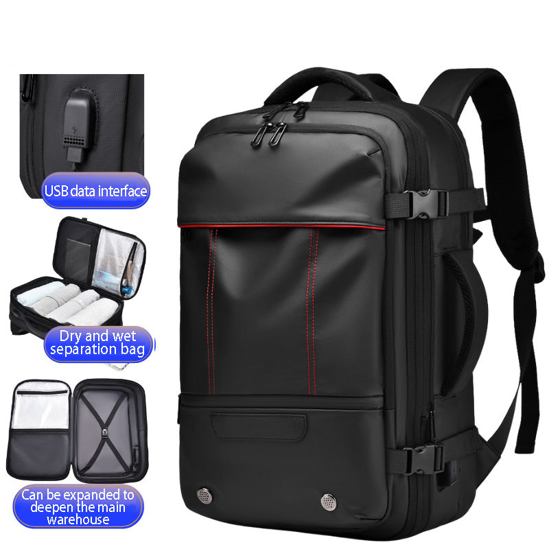Men's Backpack Business Travel Backpack Large Capacity Expansion Multifunctional Vacuum Compression Backpack for Men
