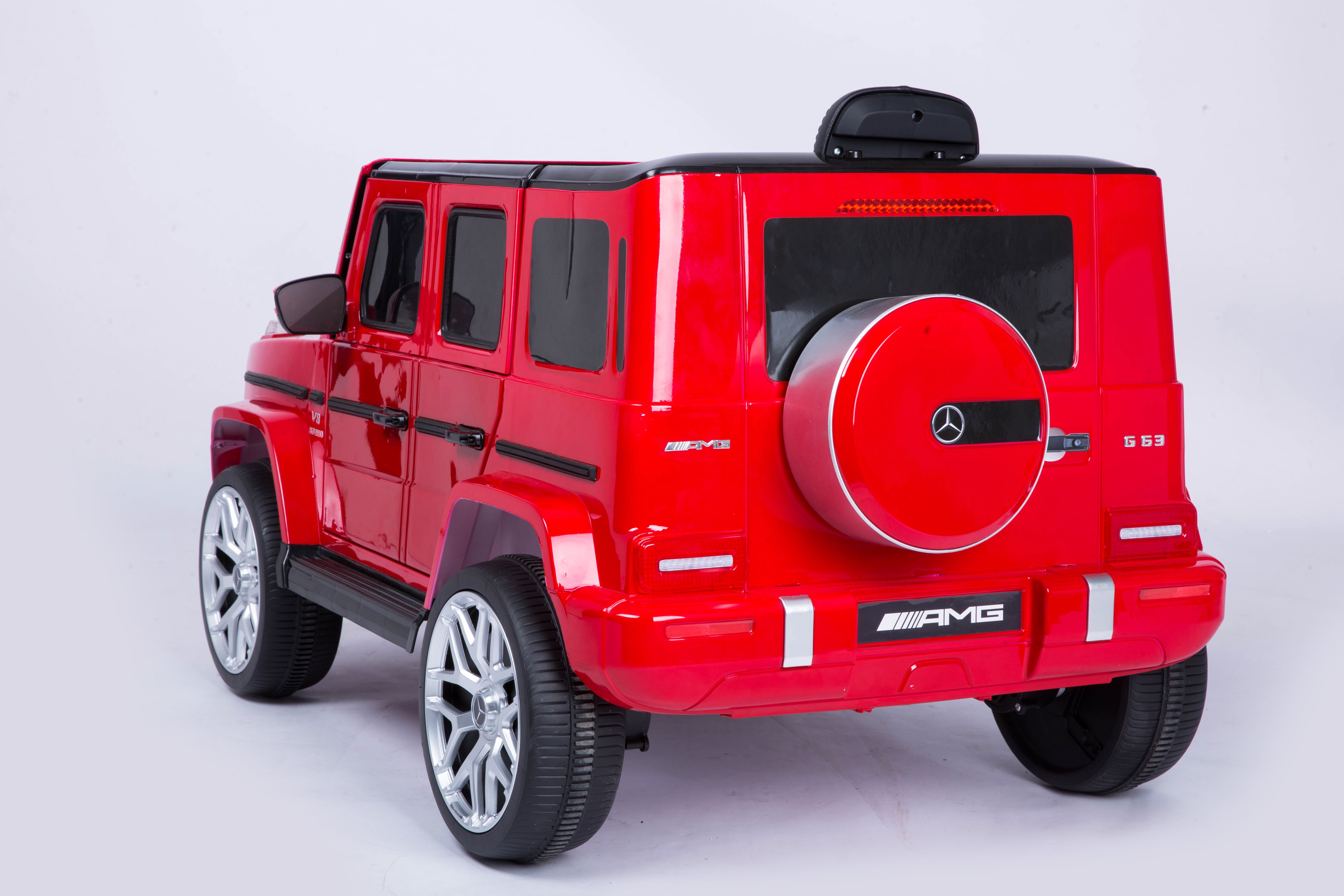 Mercedes Benz G63 Children's Electric Vehicle with Remote Control, 12V Spring Suspension, Safety Lock, and License