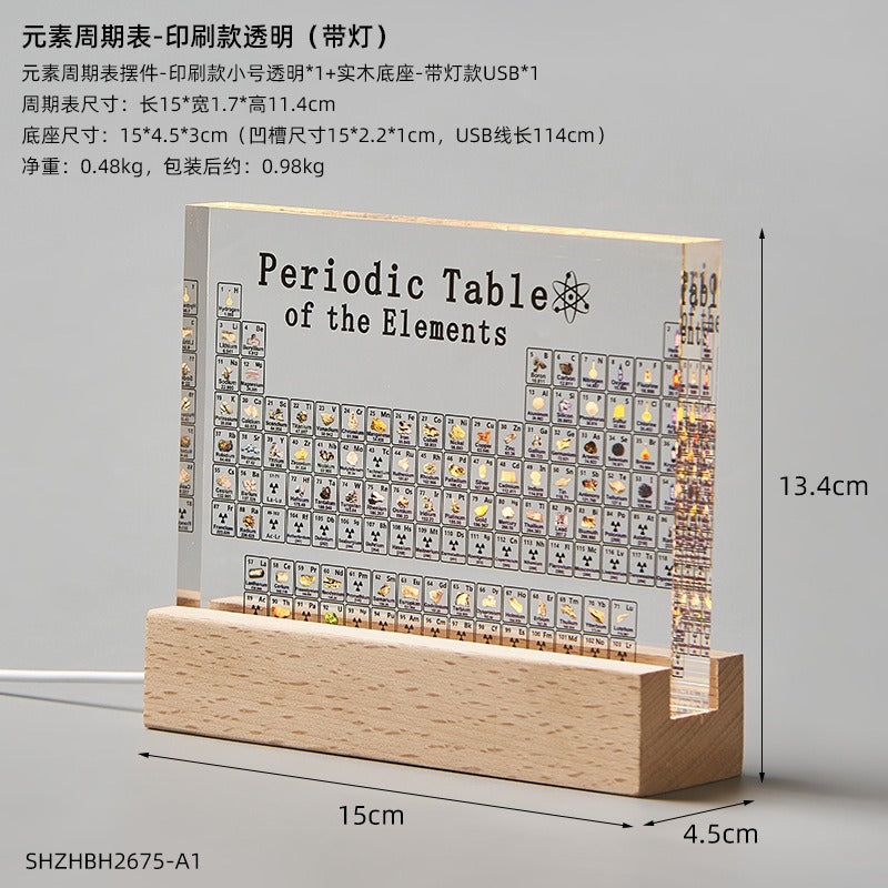 New Periodic Table with Real Elements Inside Remarkable Learning Tool Clear Acrylic Periodic Table with Elements Samples