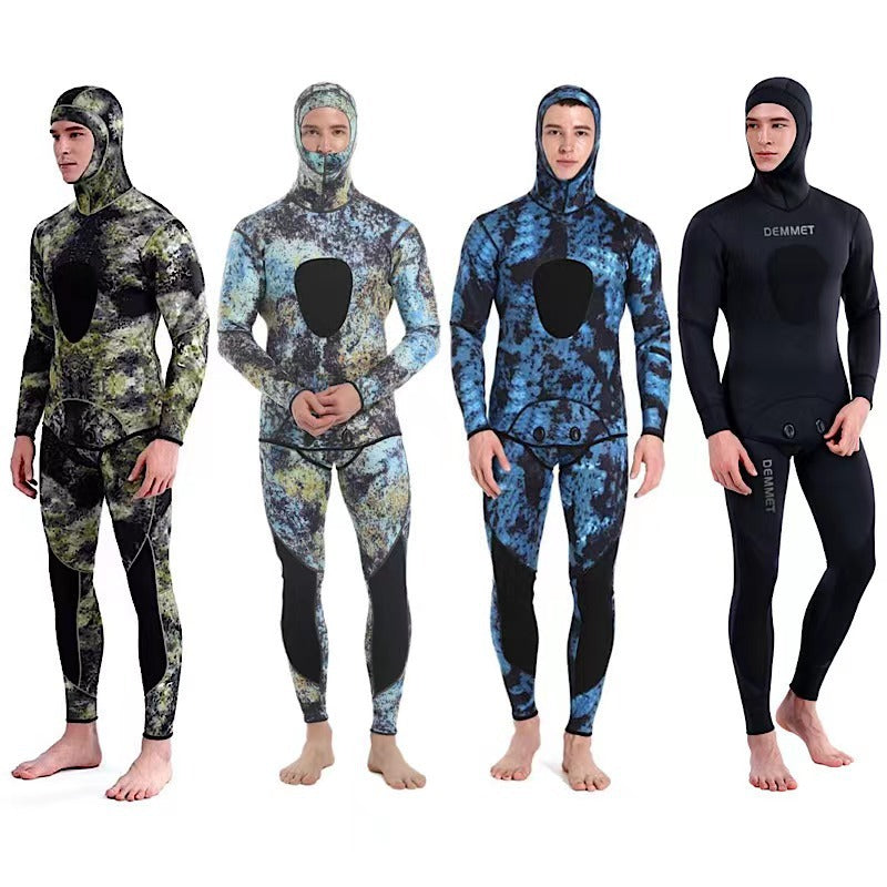 New 3MM fish hunting camouflage chloroprene rubber split diving suit for men's cold and warm free surfing suit