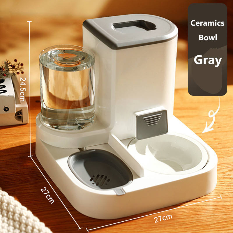 Automatic pet feeder, steel bowls