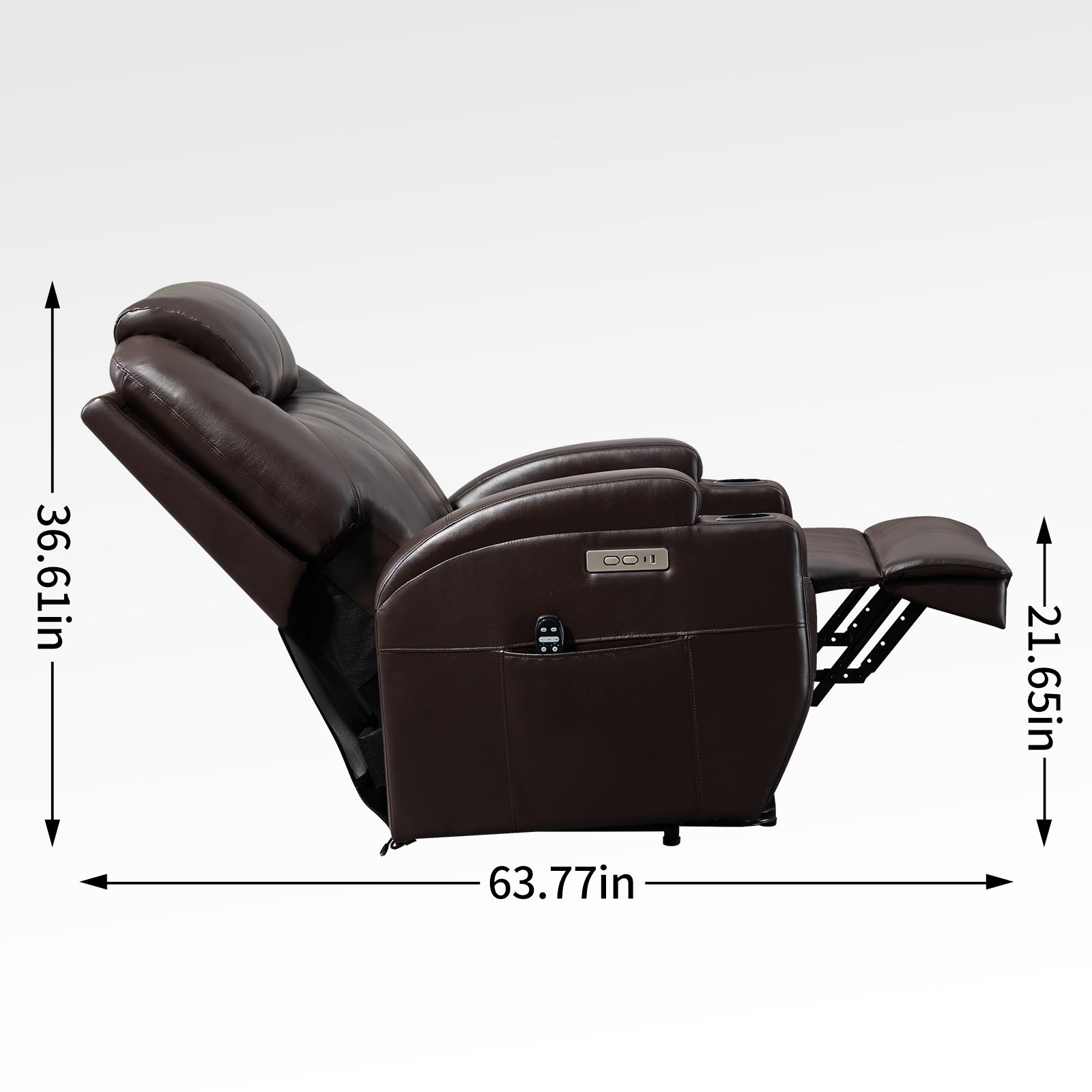 Up to 350lbs Okin Motor Power Lift Recliner Chair for Elderly Brown