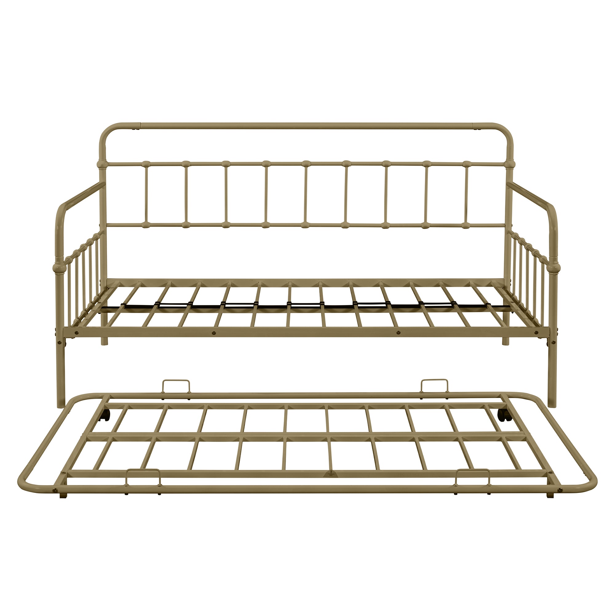 Metal Frame Daybed with trundle（Bronze）