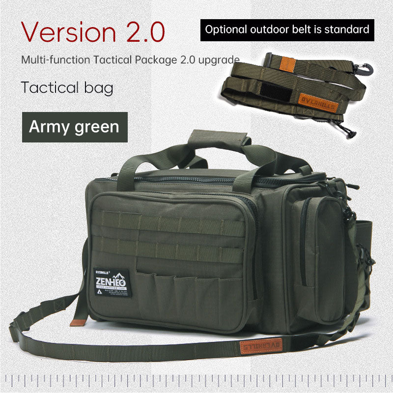 Outdoor camping picnic bag outdoor tableware storage tactical compartment sundries portable shoulder bag