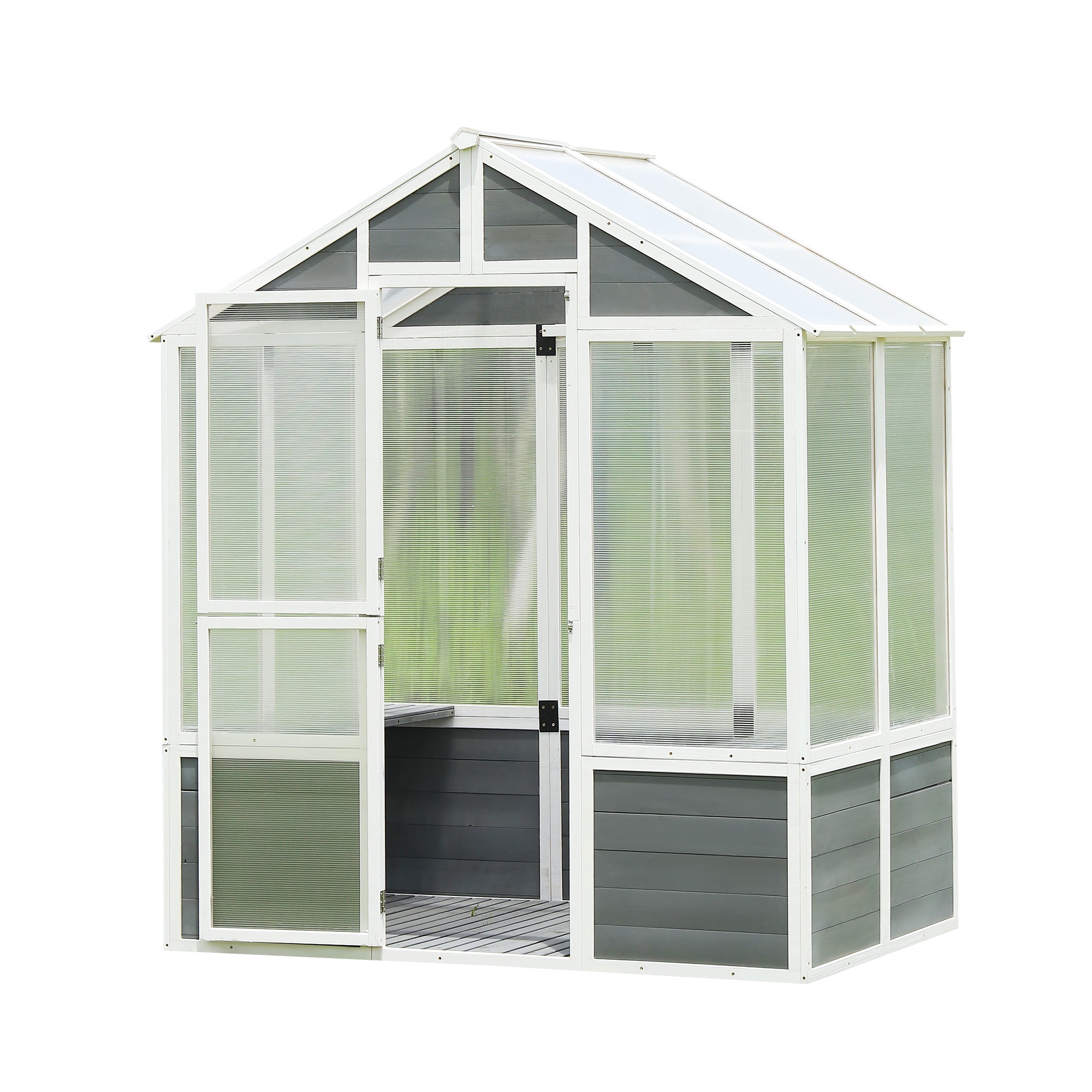 76''x48''x86'' Polycarbonate Greenhouse, Walk-in Outdoor Plant Gardening Greenhouse for Patio Backyard Lawn