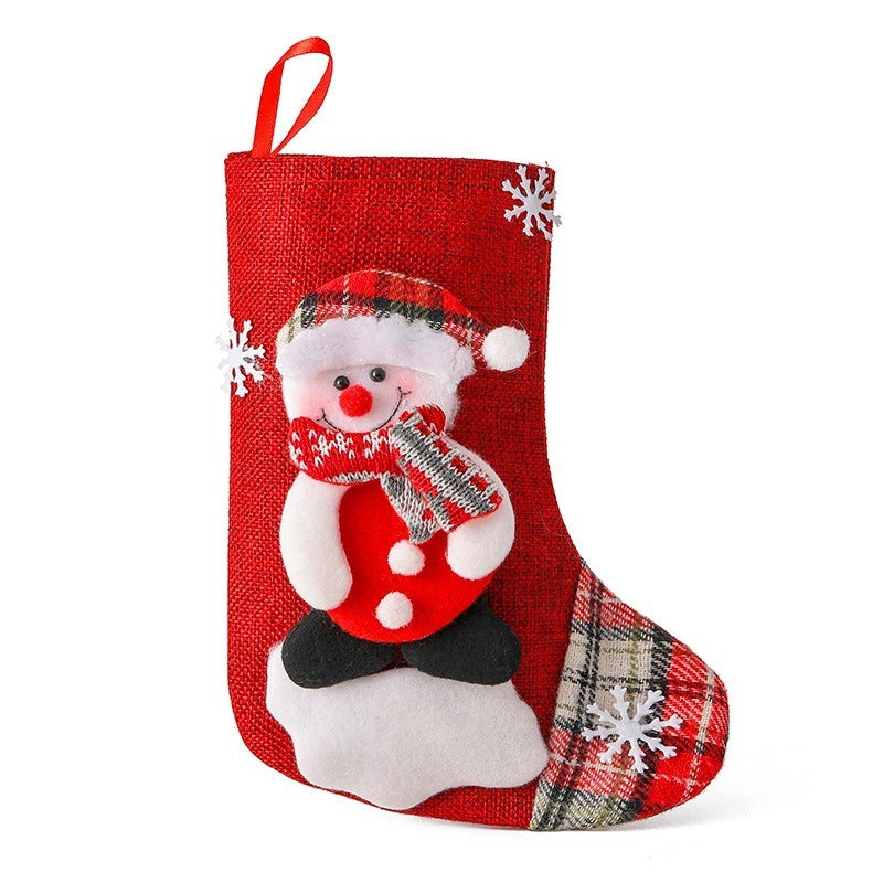 Christmas Socks Candy Gift Bag Large Santa Claus Snowman Elk Socks Gift Bag Christmas Decorations