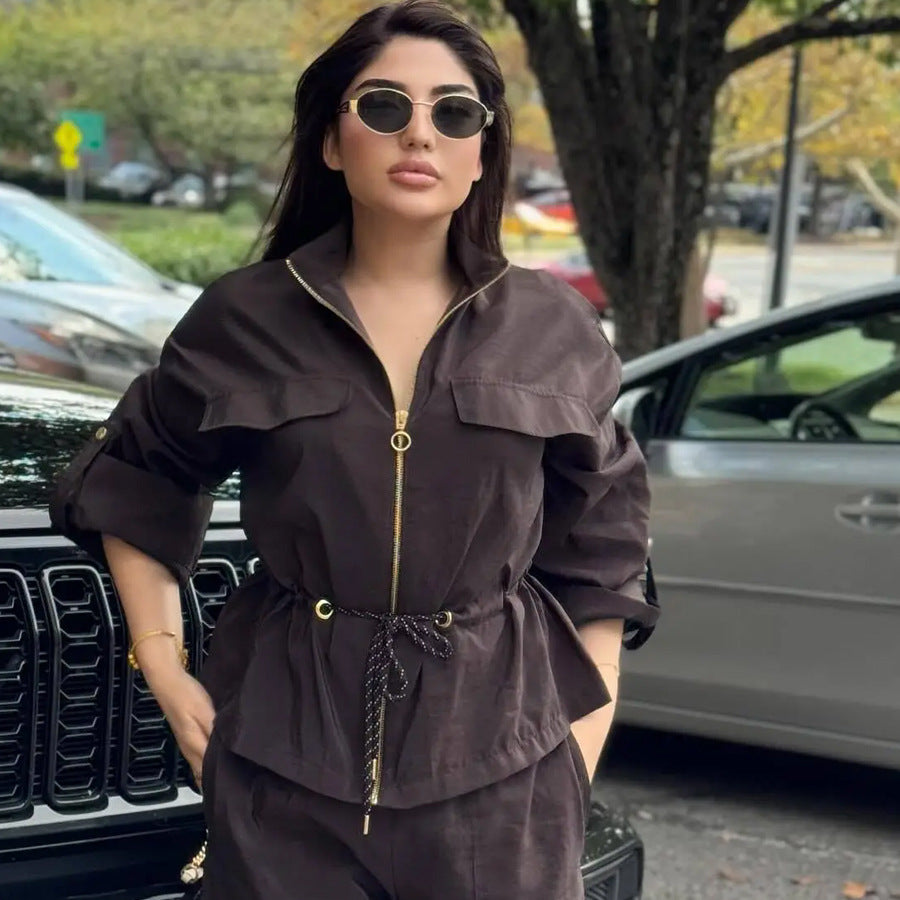 Outdoor Hunting Jacket for Men, Fashion Casual Drawstring Waist Coat Lightweight Outerwear Hooded Design Windproof &amp; Breathable, Ideal for Outdoor Activities