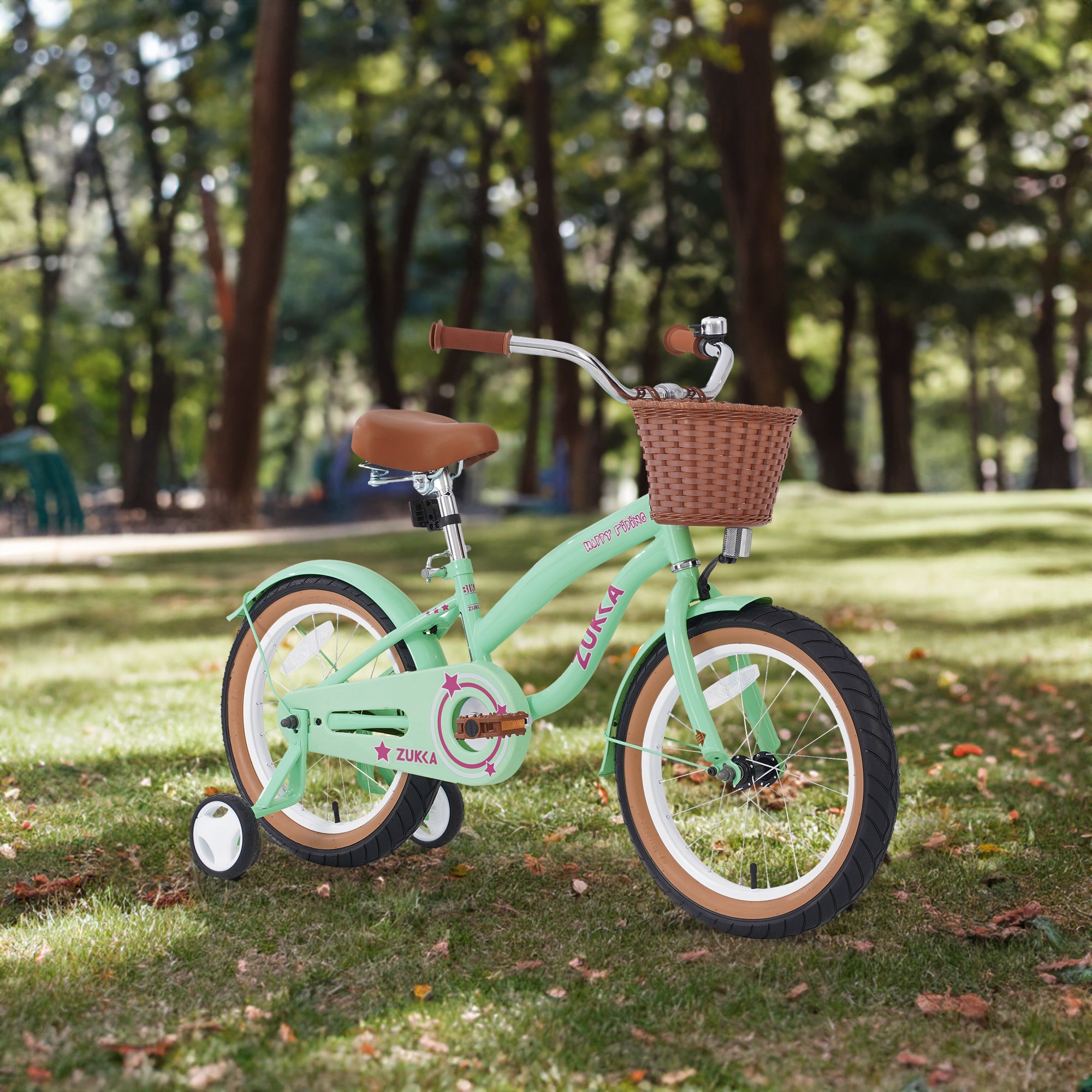 Multiple Colors,Girls Bike for 4-7 Years Old Kids,16 inch wheel , Training Wheels Included