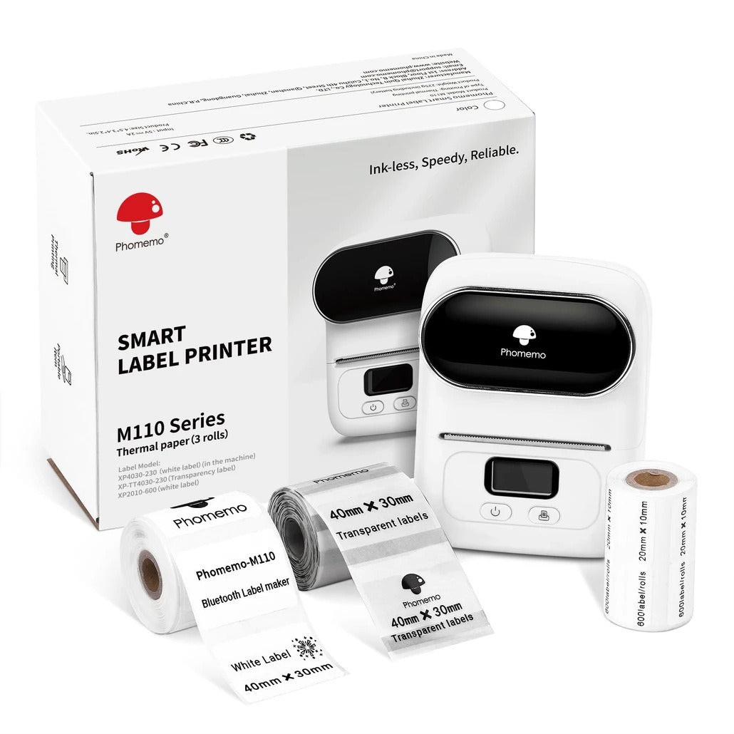 Phomemo price tag printer, home clothing tag thermal printer, handheld barcode printer