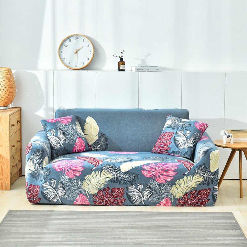 Four season sofa cover with full elastic sofa cover and fabric combination anti slip cover