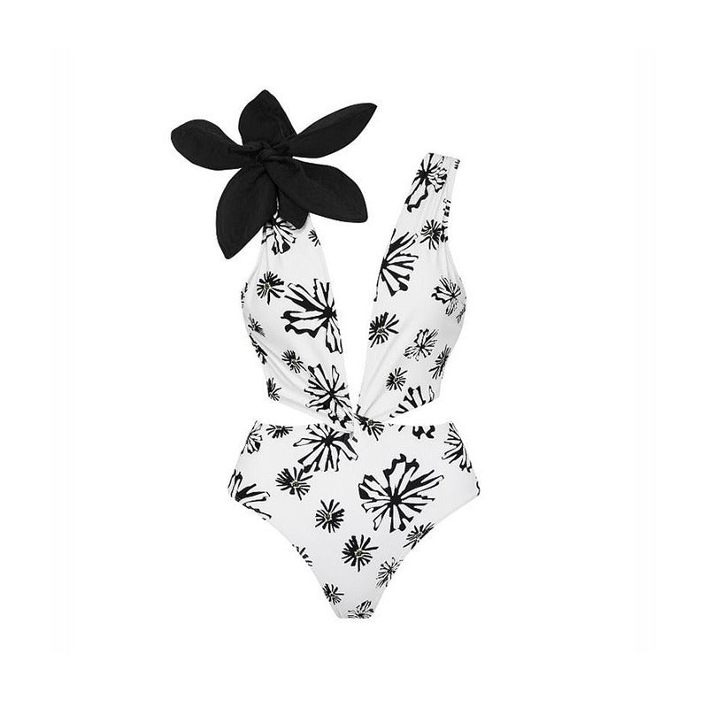 Split Bikini 3D Flower Heavy Industry Swimsuit Female