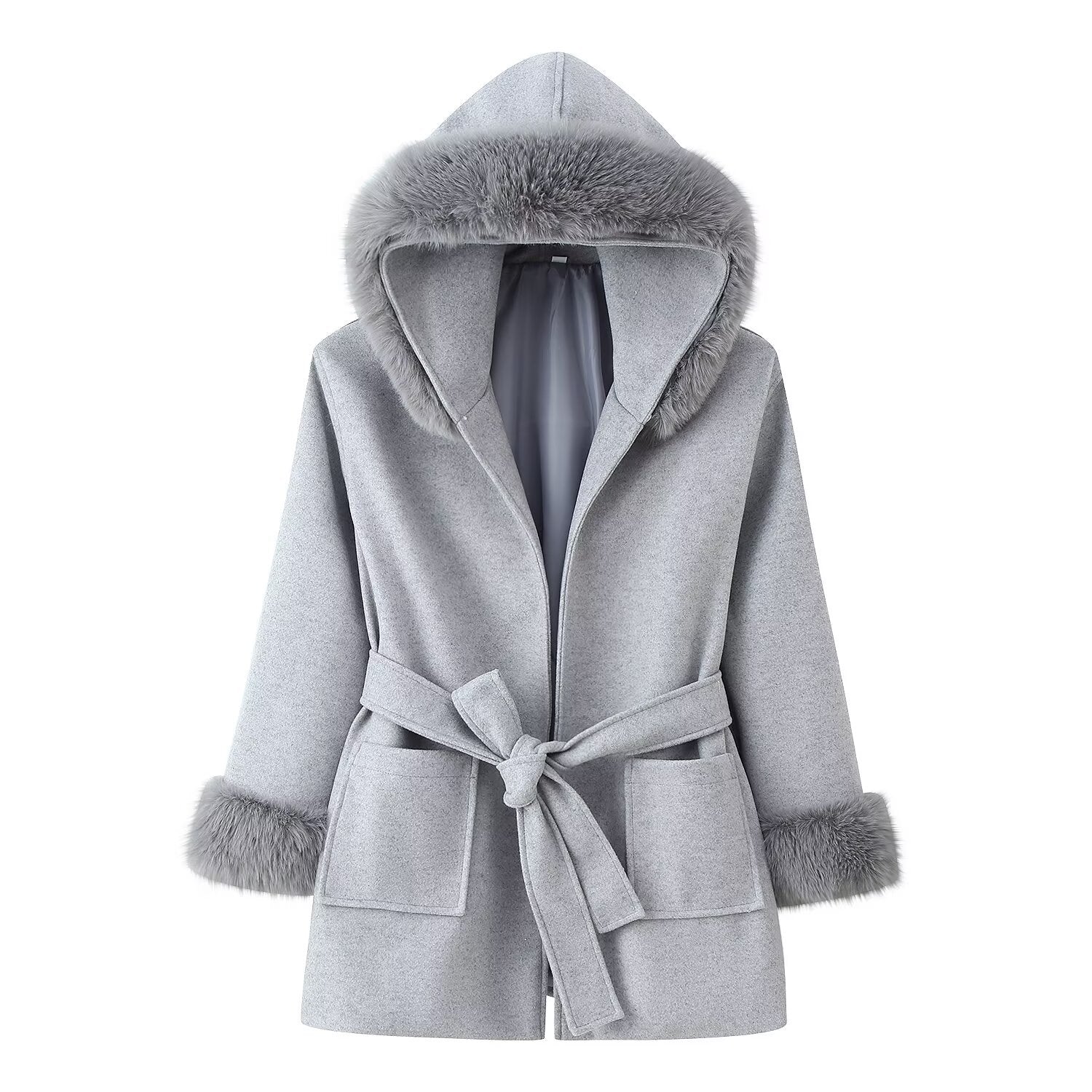 Loose woolen coat jacket