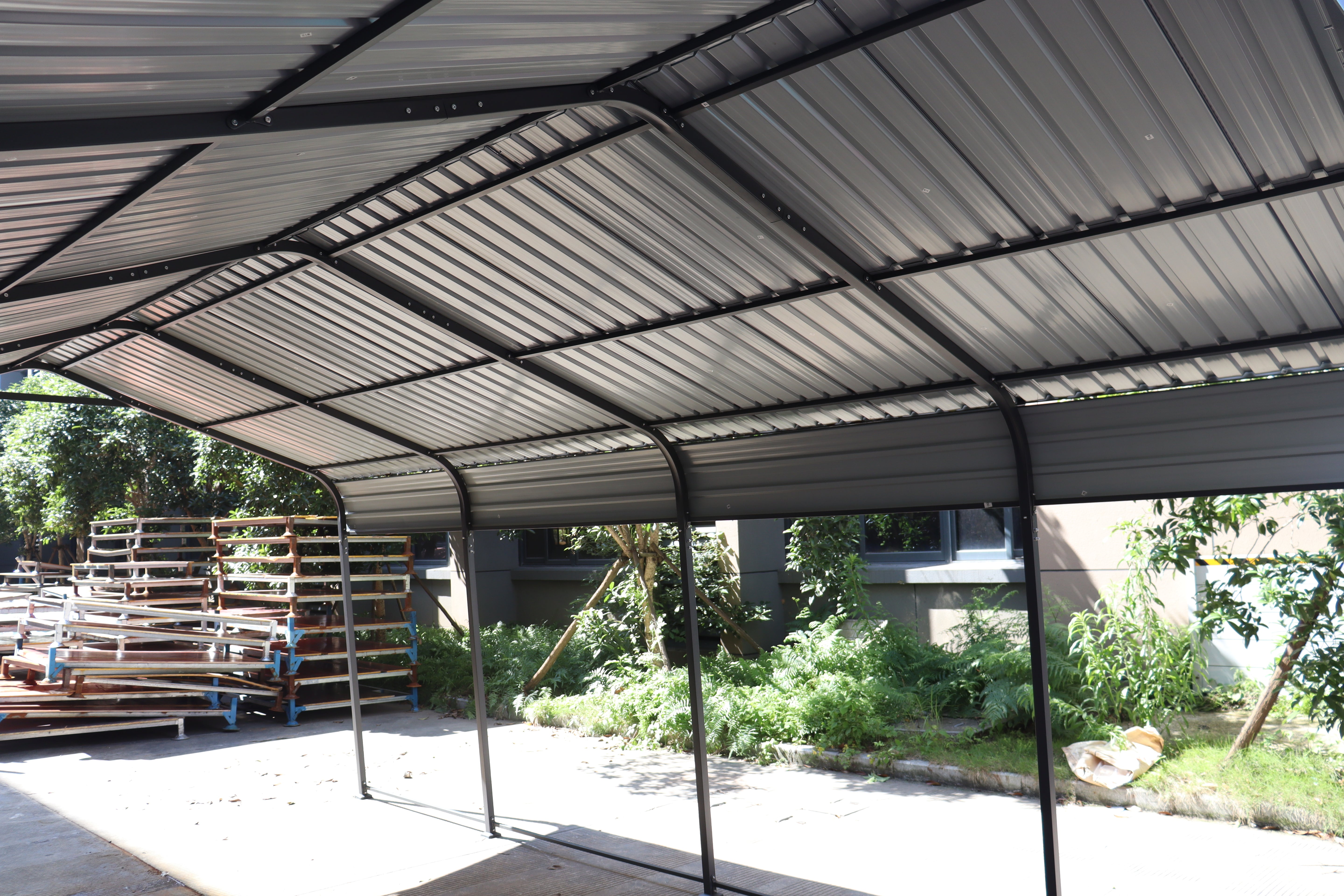 Metal Carport 12 ×20 FT Heavy Duty with Galvanized Steel Roof Metal Garage Canopy