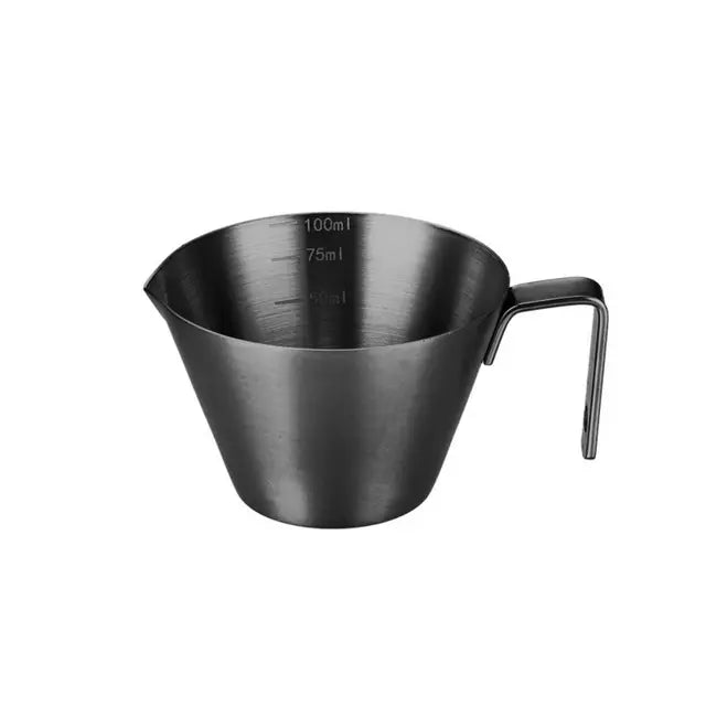 304 Stainless Steel Espresso Measuring Cup Small 100ml Espresso Shot Cup Dishwasher Safe V-Shaped Mouth