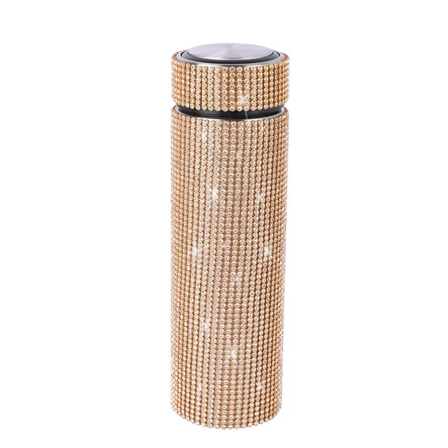 500ml diamond inlaid temperature cup, LED temperature display cup, intelligent water bottle, insulated cup, girl's travel gift