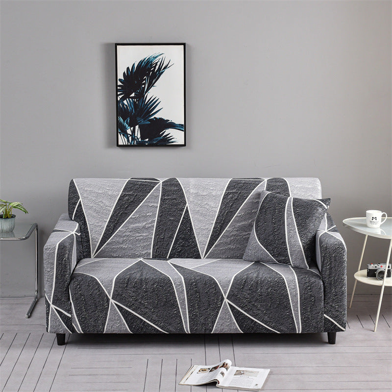 Four season sofa cover with full elastic sofa cover and fabric combination anti slip cover