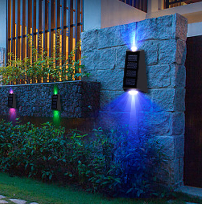 Solar Wall Light Up and Down Lighting Light Solar Outdoor Wall Washing Light Fence Light Solar Garden Light