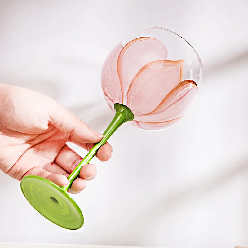 Hand-painted wine glass