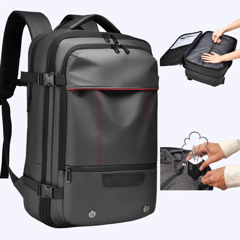 Men's Backpack Business Travel Backpack Large Capacity Expansion Multifunctional Vacuum Compression Backpack for Men