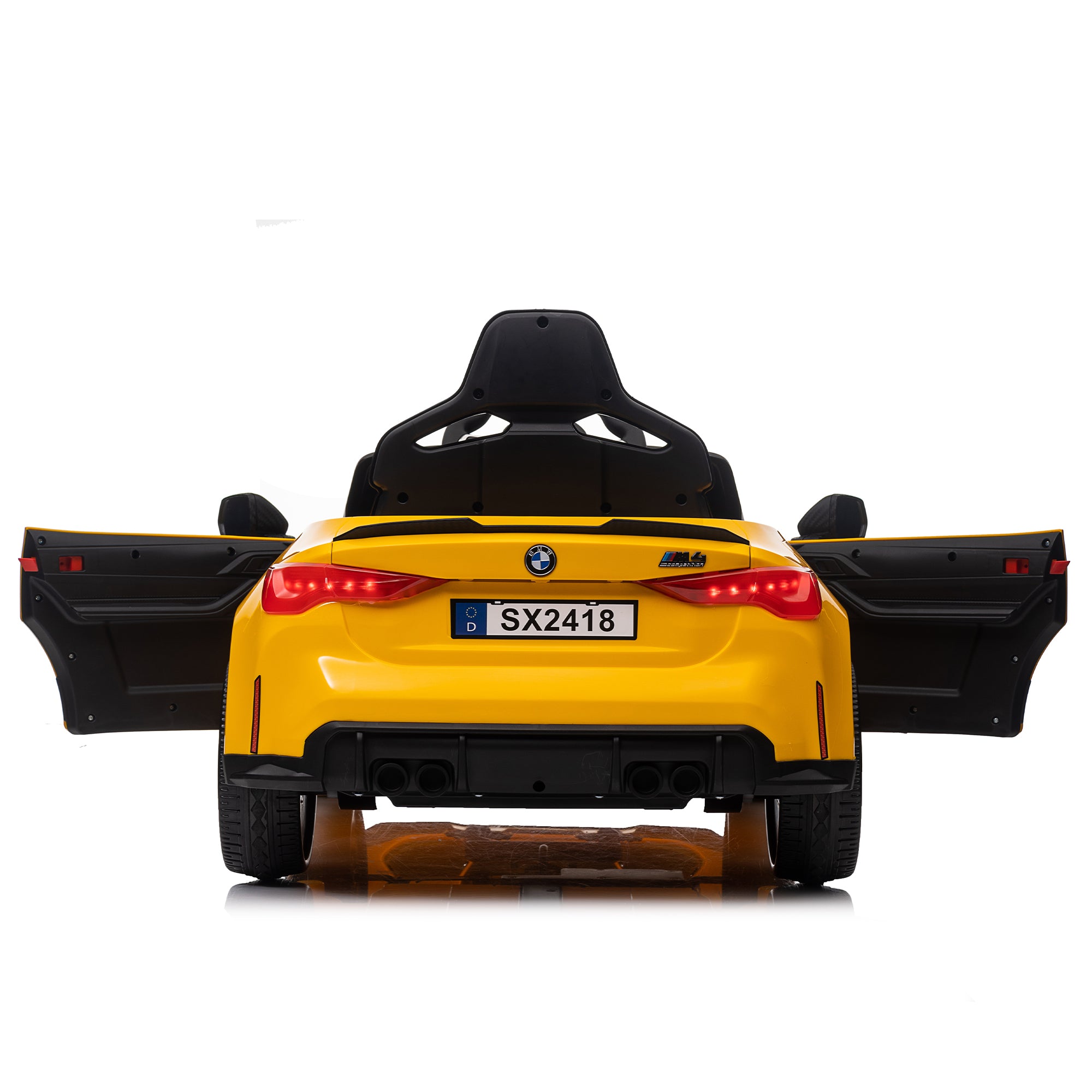 Yellow BMW M4 12v Kids ride on toy car 2.4G W/Parents Remote Control Three speed adjustable