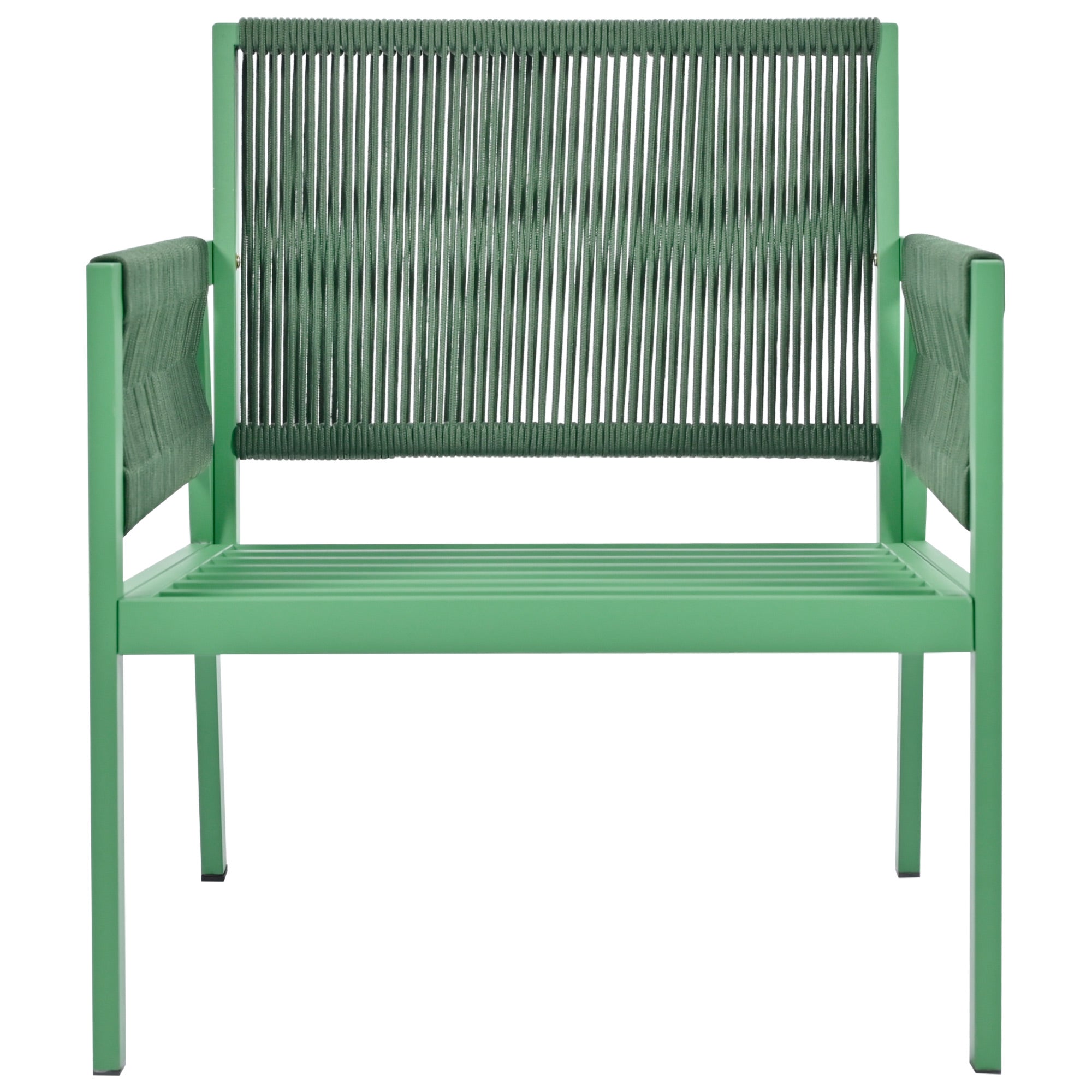 Outdoor Furniture with Tempered Glass Table,  Set Deep Seating with Thick Cushion  (Fluorescent Yellow & Green)